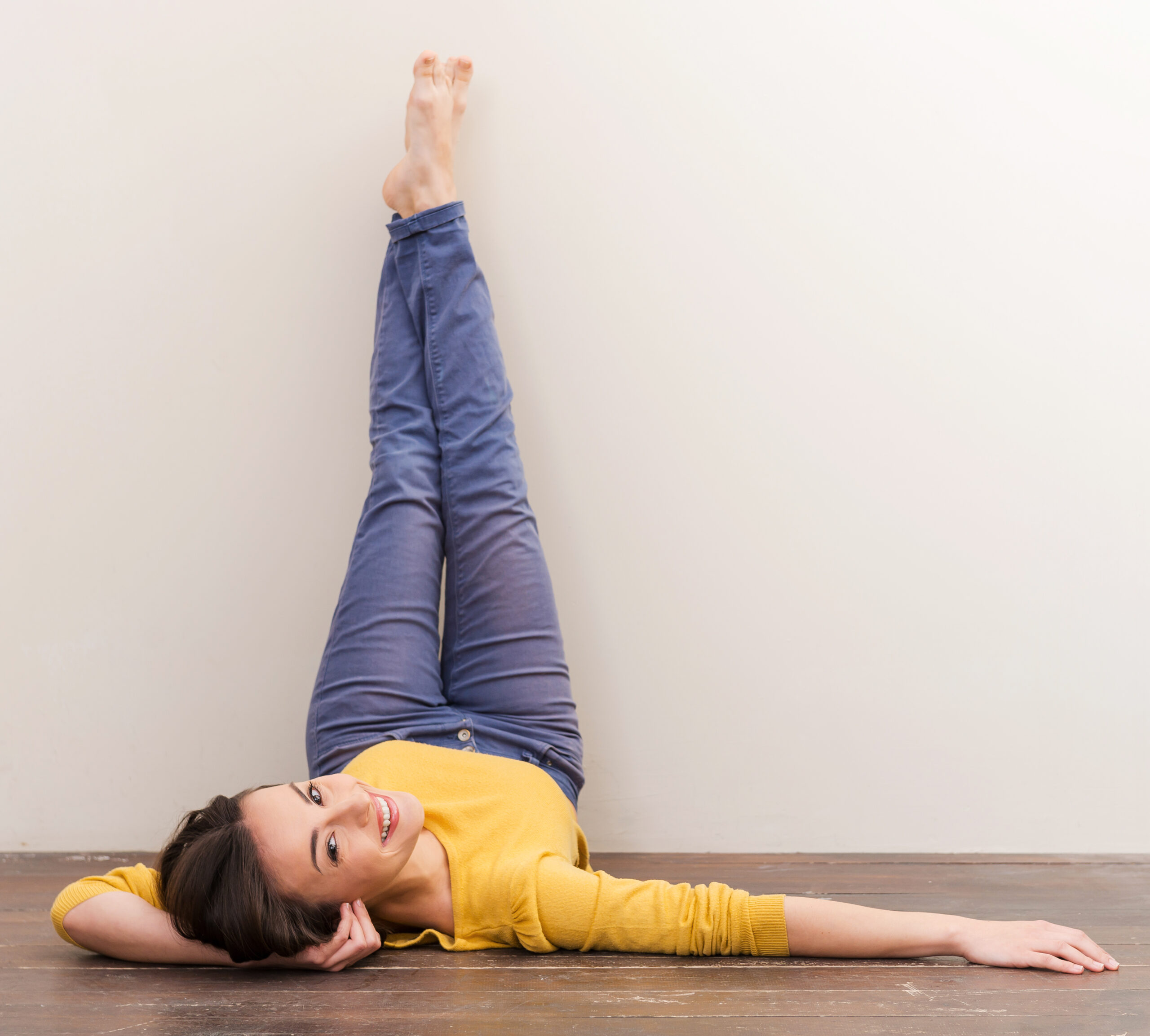 yoga for soevn leg up the wall